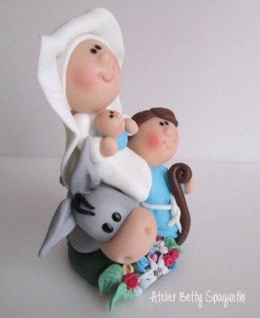 mini presepio em biscuit