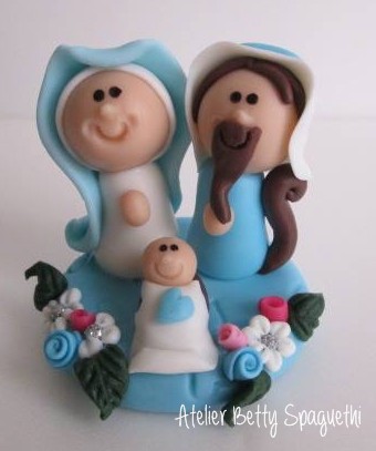 mini presepio em biscuit