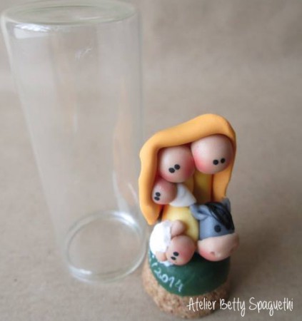 mini presepio em biscuit