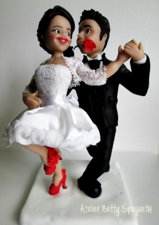 Noivinhos personalizados a dançar Tango